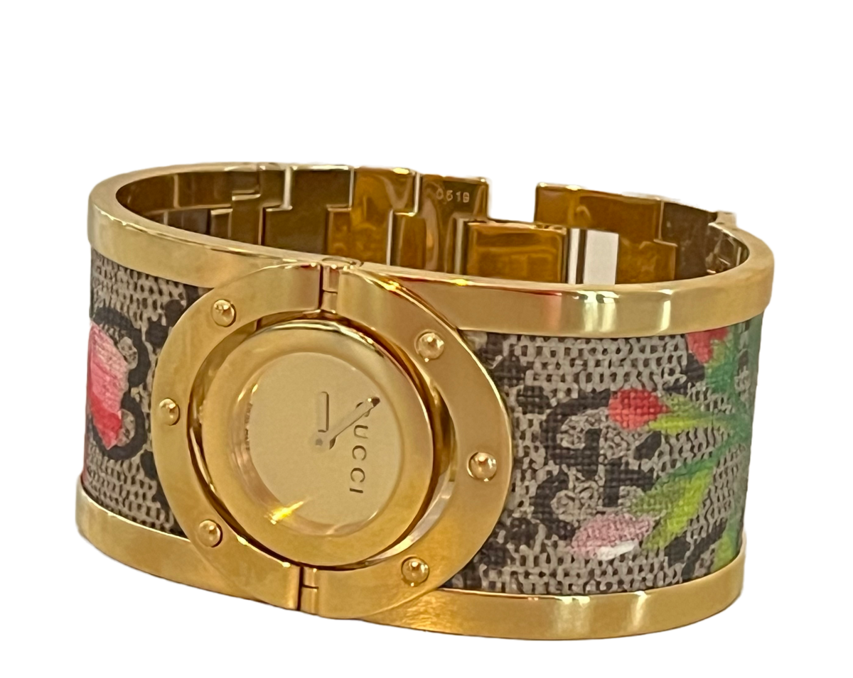 Gucci Blossom Twirl Bangle Bracelet Watch