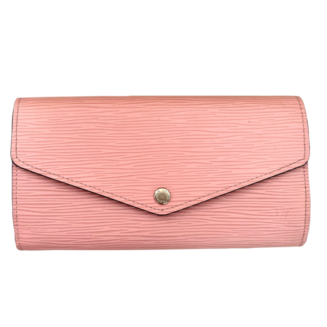 Louis Vuitton Sarah Wallet, Epi Leather Rose Ballerine