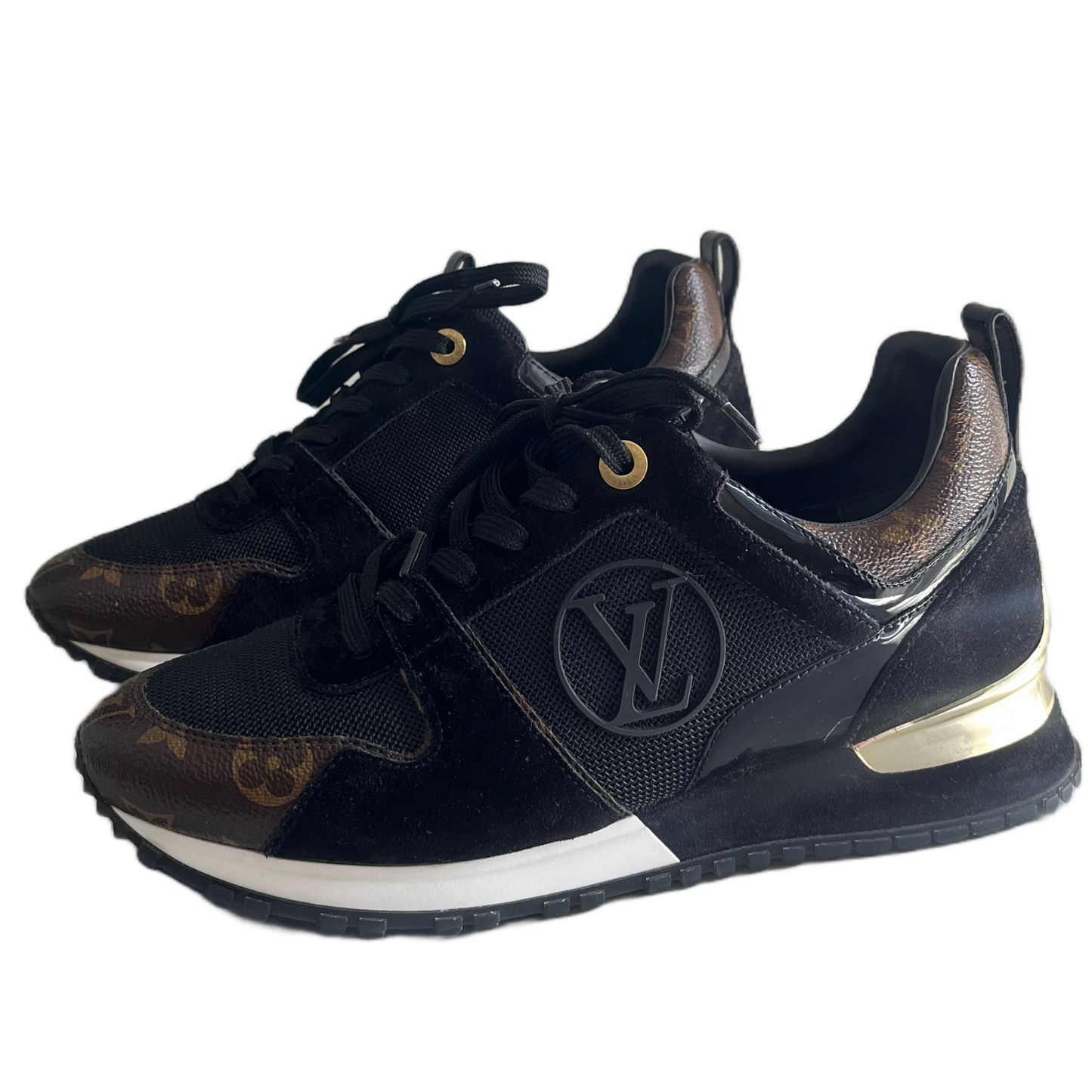 Louis Vuitton RunAway Sneakers Black and Monogram Canvas