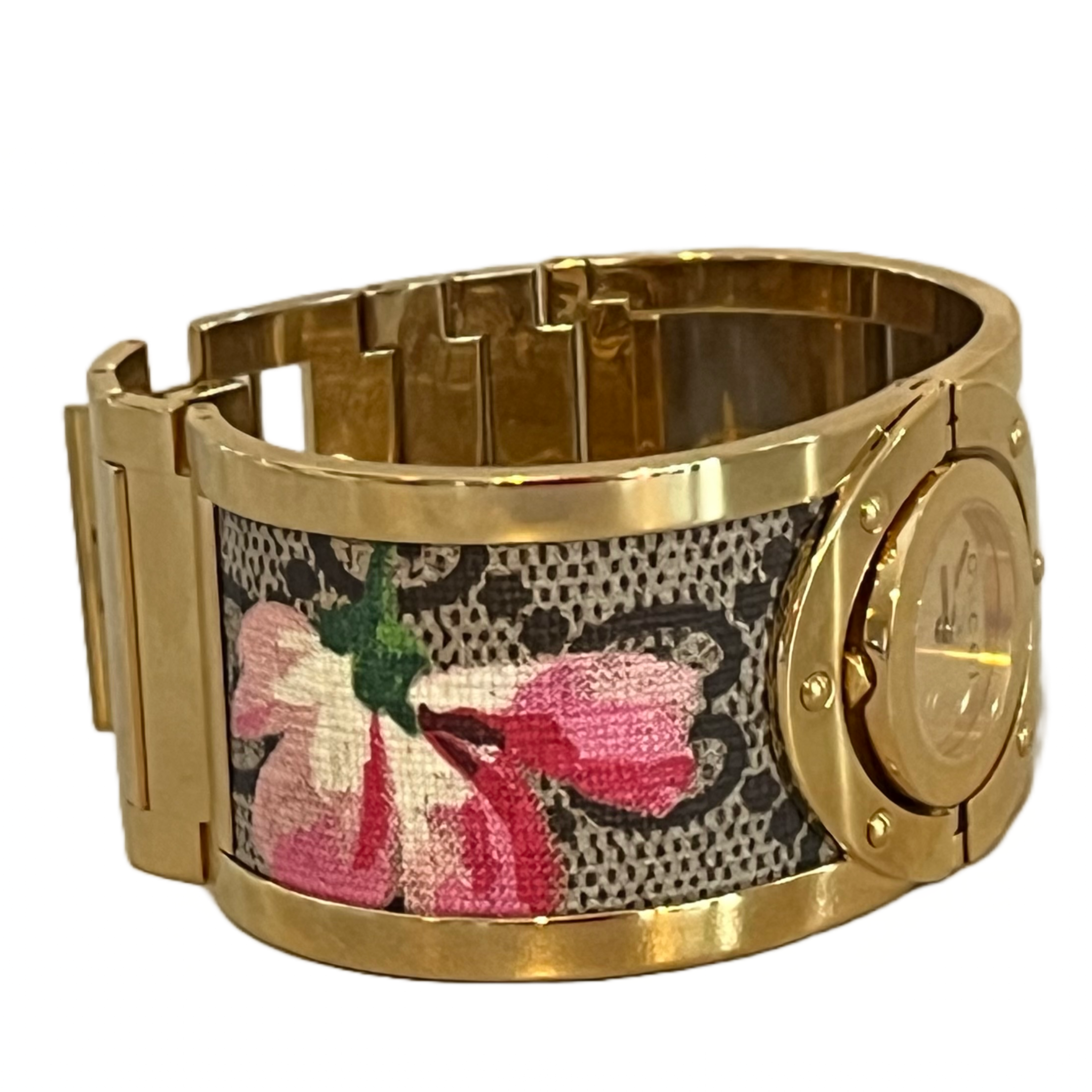 Gucci Grip Gold-Tone Stainless Steel Bracelet 35mm Unisex Watch YA157403  NWT | eBay