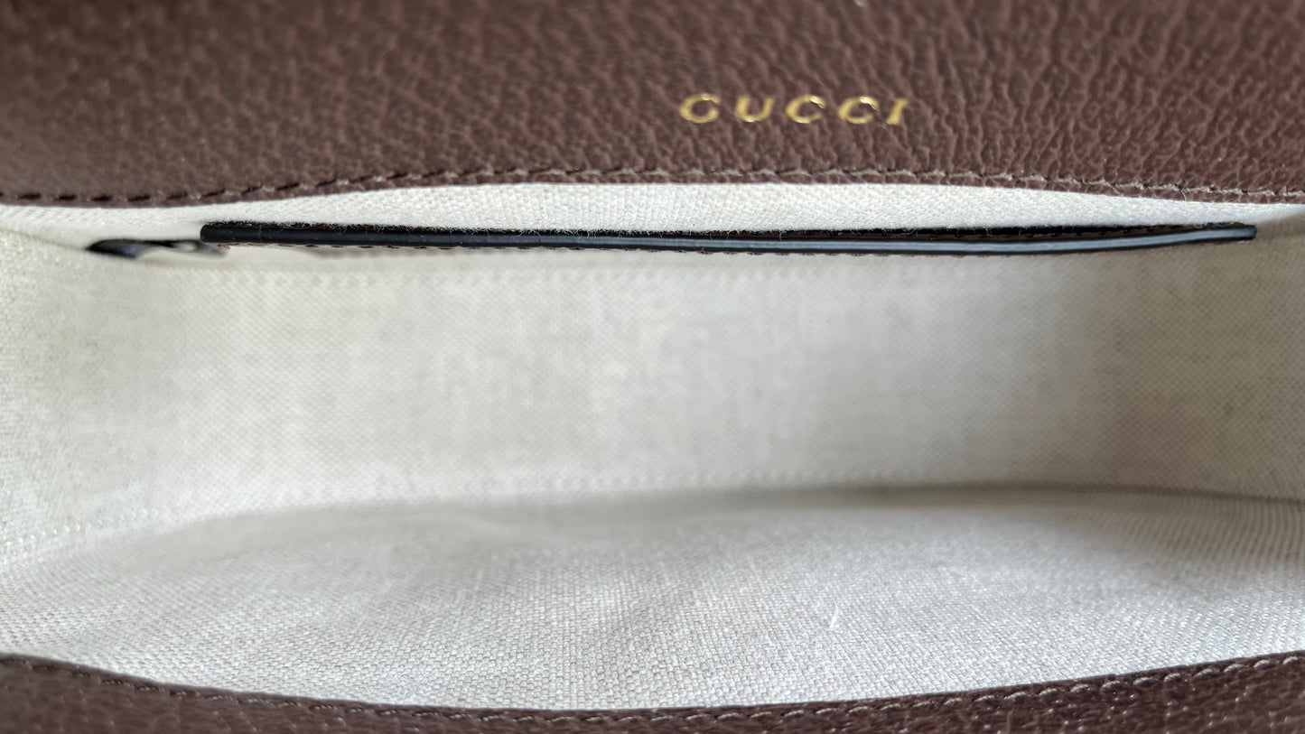 Gucci Horsebit 1955 Jumbo GG Brown Canvas Mini