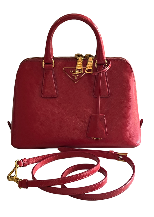 Prada Saffiano Lux Promenade Small, Patent Leather