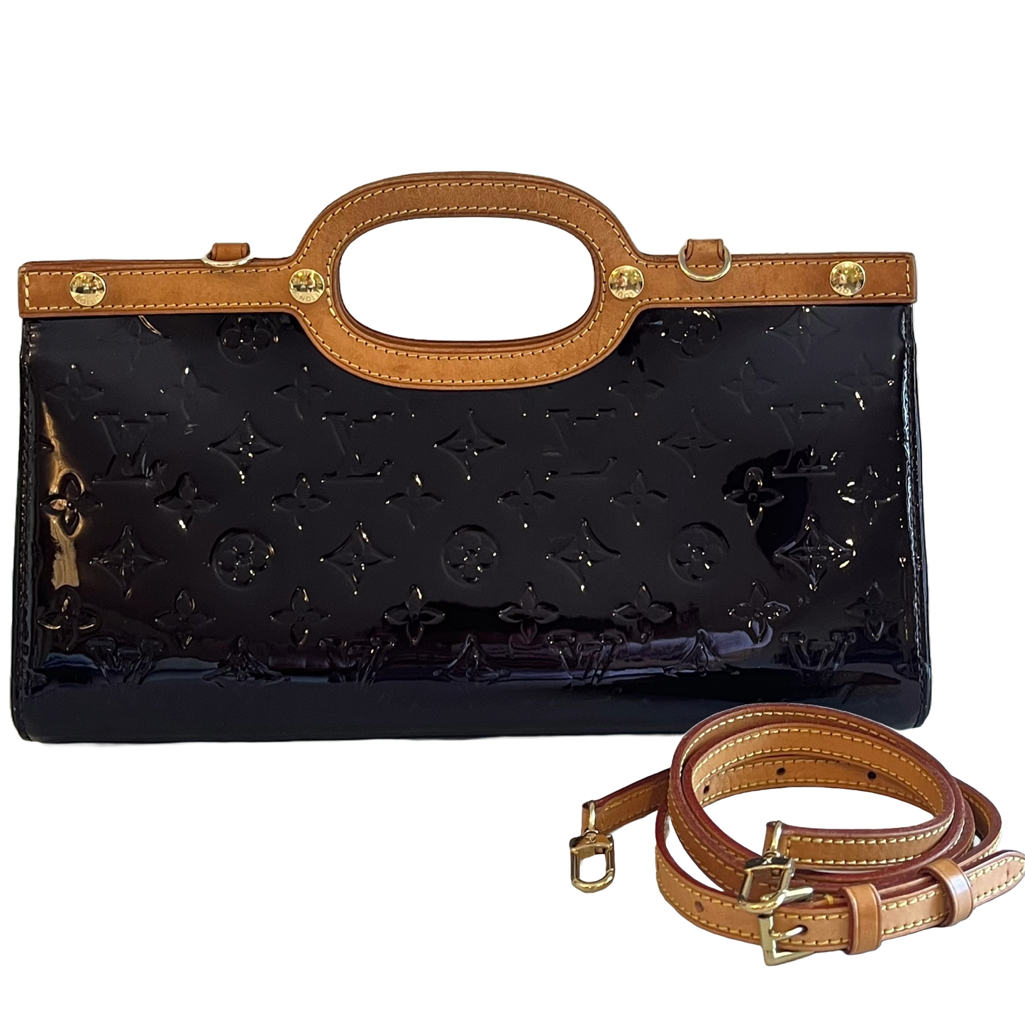 Louis Vuitton Roxbury Drive, Vernis Monogram Leather Amarante