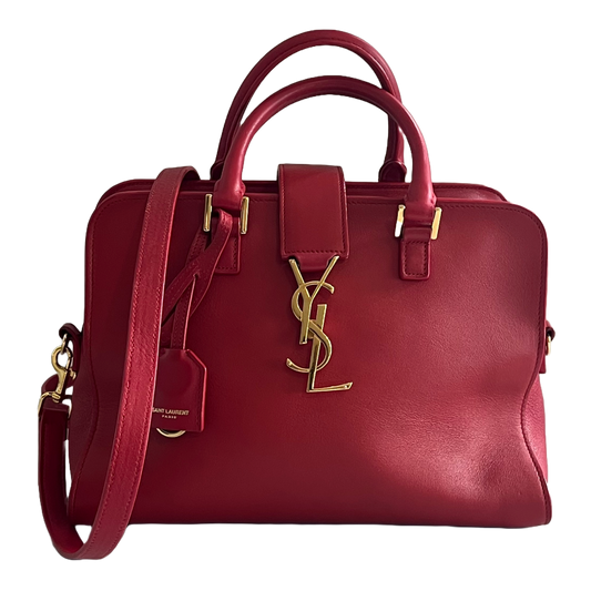 Saint Laurent Baby Cabas Tote, Red