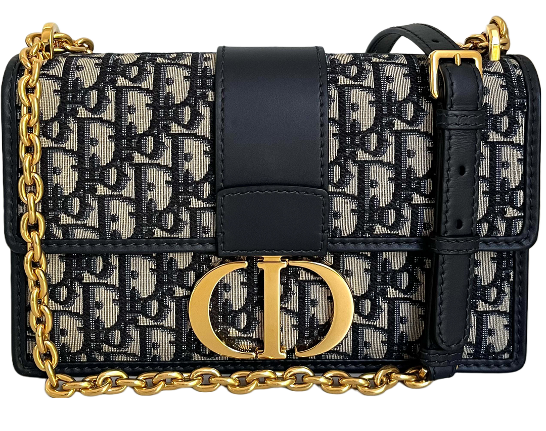 Blue Oblique Jacquard 30 Montaigne Bag - Women's Leather Bag